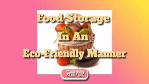Food Storage In An Eco-Friendly Manner
