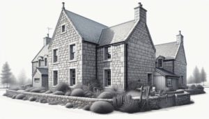 Clermont Gris Limestone Enhances Stylish Fife Farmhouse